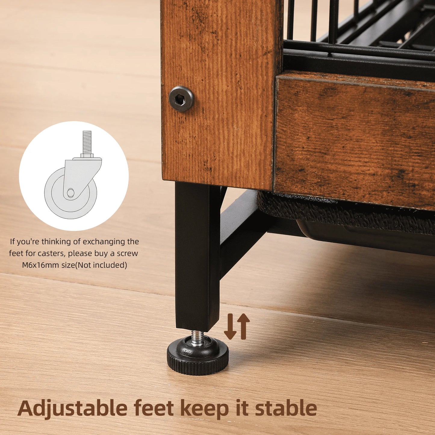 Dog Crate Furniture up to 70 Lbs for Large Dogs, Side End Table, Dog Kennel for Indoor
