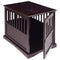 Newport Pet Dog Crate Furniture End Table, Brown, 24"