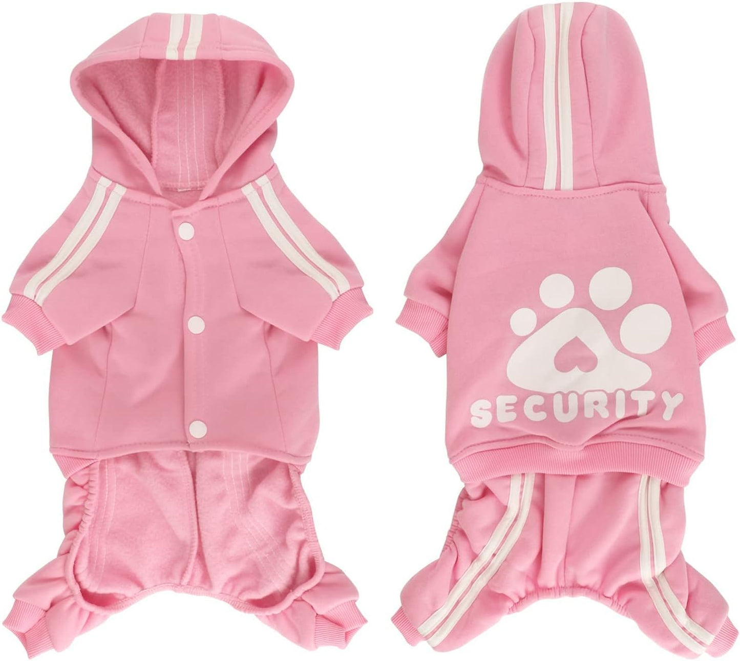 Dog Hoodie, Dog Clothes 4 Legs Sweatshirt Security Hoodies Jumpsuit Soft & Warm Sweater Outfit Pullover Dog Winter Coat, Dog Hoodies for Small Medium Large Dogs Cats Apparel(Pink,S)
