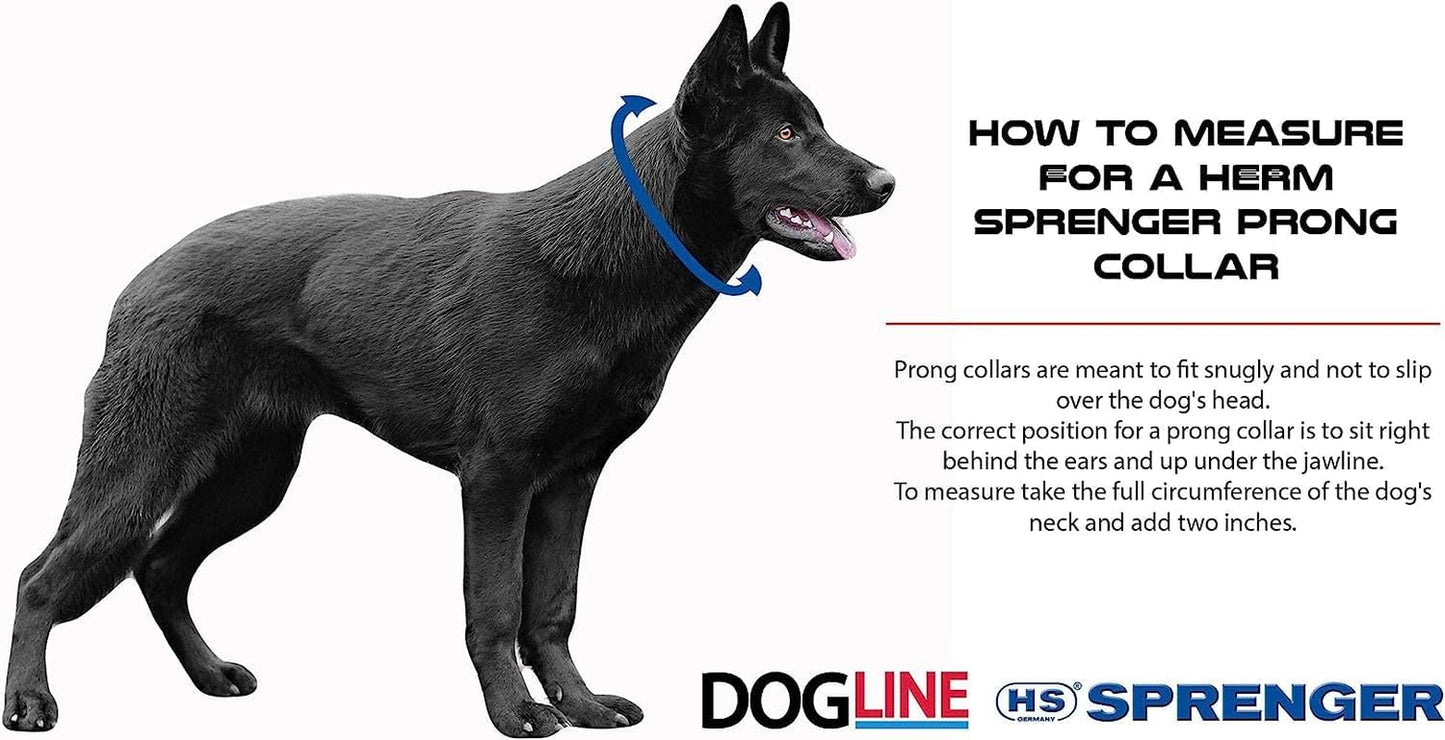 Stainless Steel Prong Dog Training Collar Ultra-Plus Pet Pinch Collar No-Pull Collar for Dogs anti Pull Training Collar Made in Germany 2.25Mm X 16In Small