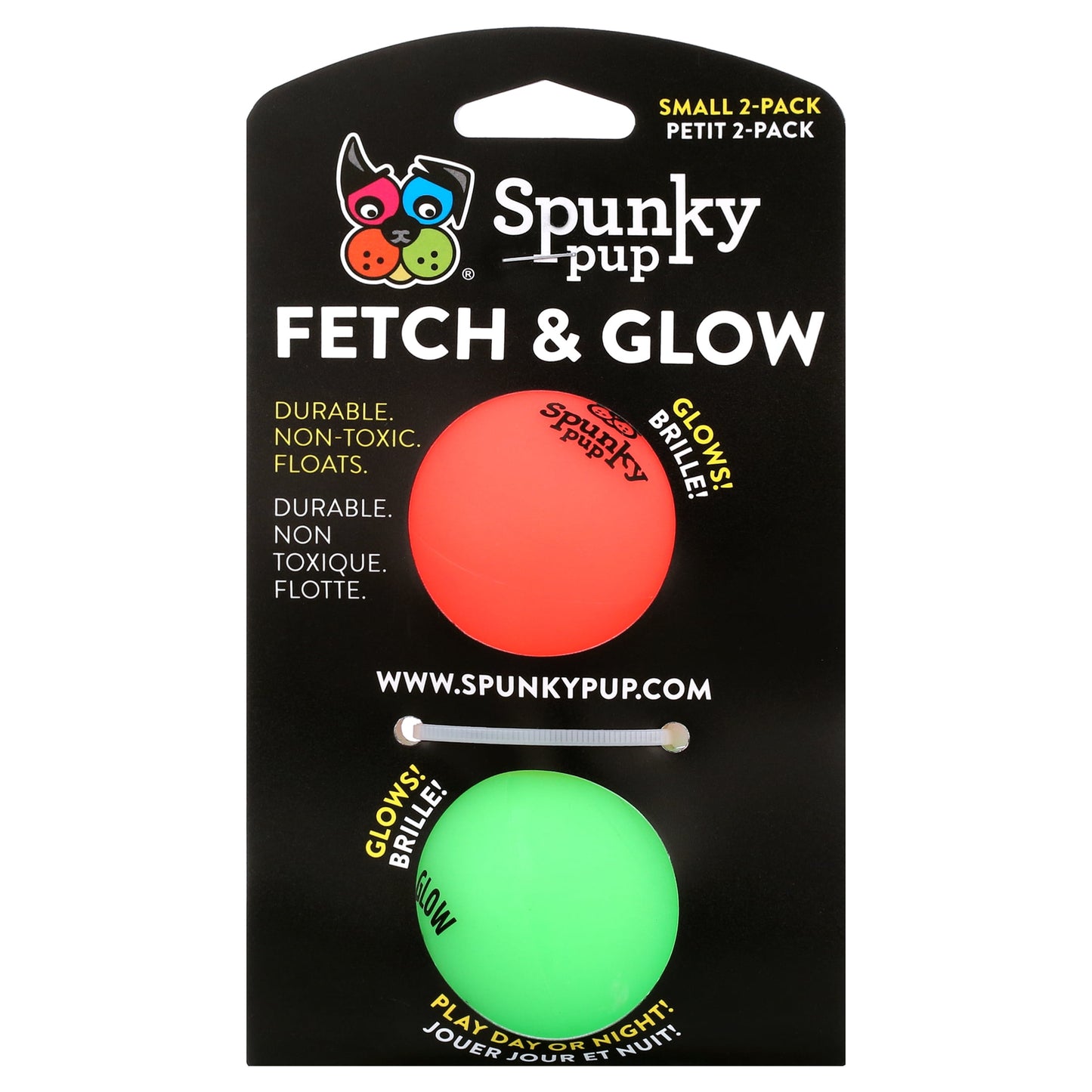 Fetch & Glow Ball Small 2-Pack Dog Toy