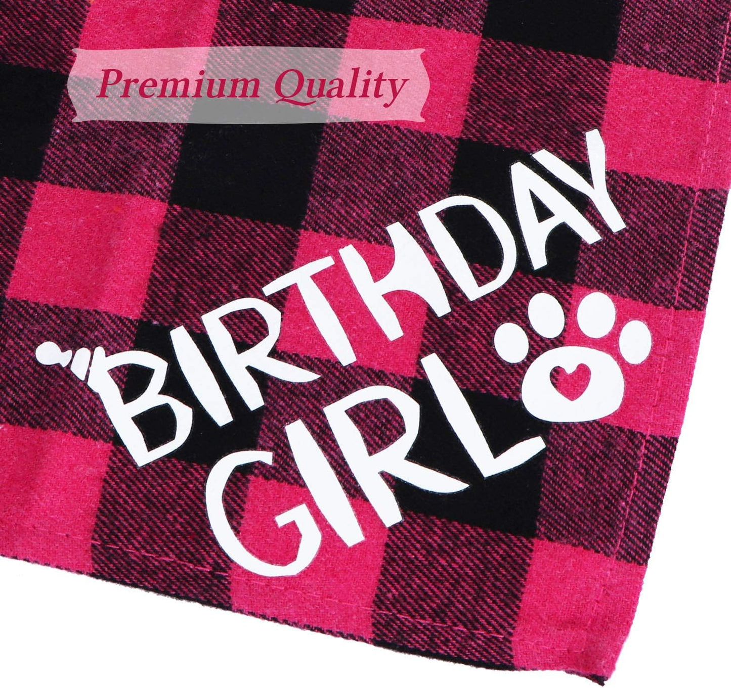 Dog Birthday Bandana, Dog Birthday Party Set, Dog Birthday Girl Bandana Triangle Scarf with Cute Dog Birthday Number Hat Bowtie Dog Birthday Banner for Dog Birthday Party Supplies (Pink)