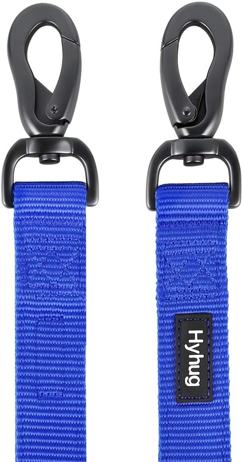 Durable and Comfy 18'' Nylon Short Leash with Super Soft Neoprene Lined Handle for Large Medium Boy and Girl Dogs - Daily Use Walking and Professional Training. (Bright Blue)