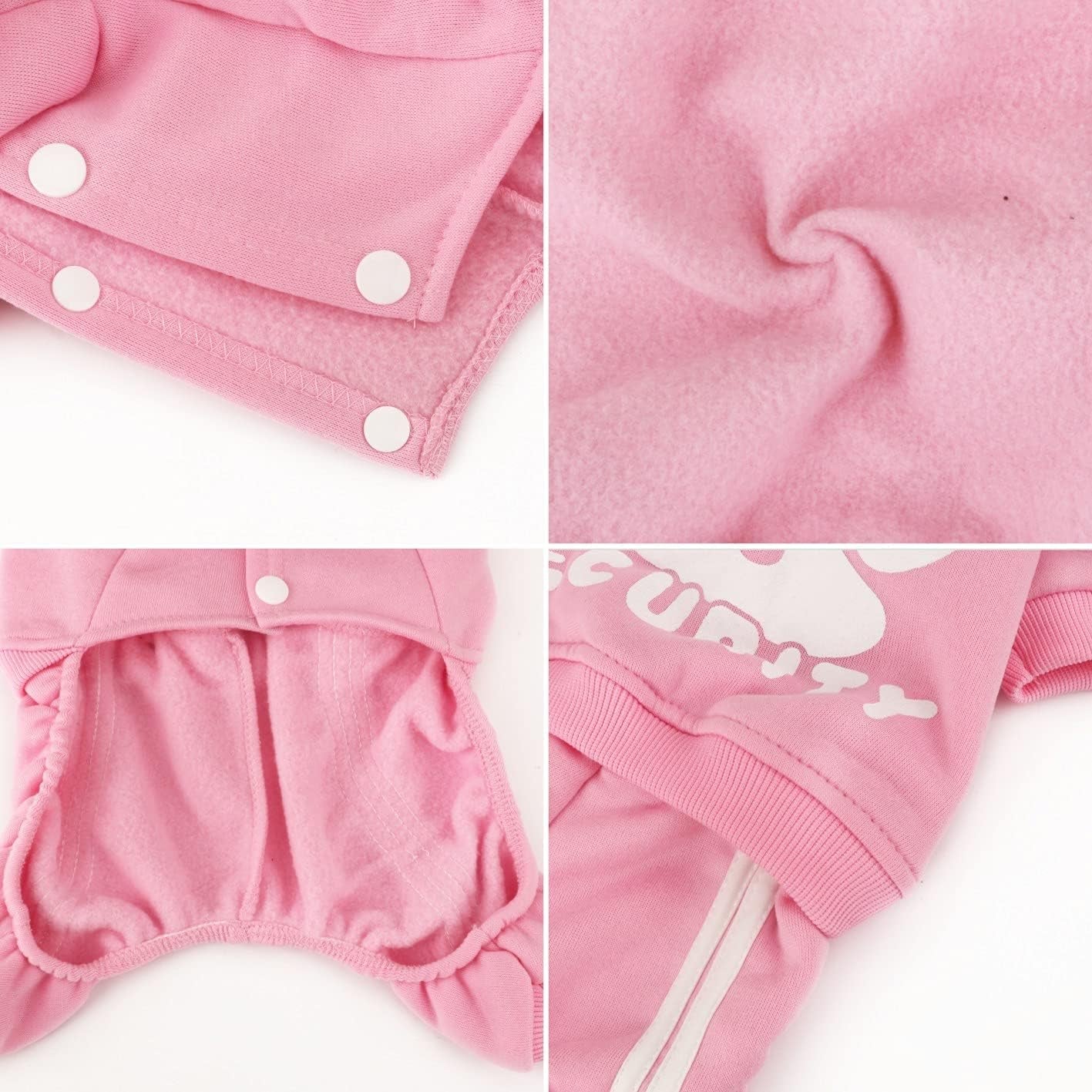 Dog Hoodie, Dog Clothes 4 Legs Sweatshirt Security Hoodies Jumpsuit Soft & Warm Sweater Outfit Pullover Dog Winter Coat, Dog Hoodies for Small Medium Large Dogs Cats Apparel(Pink,S)