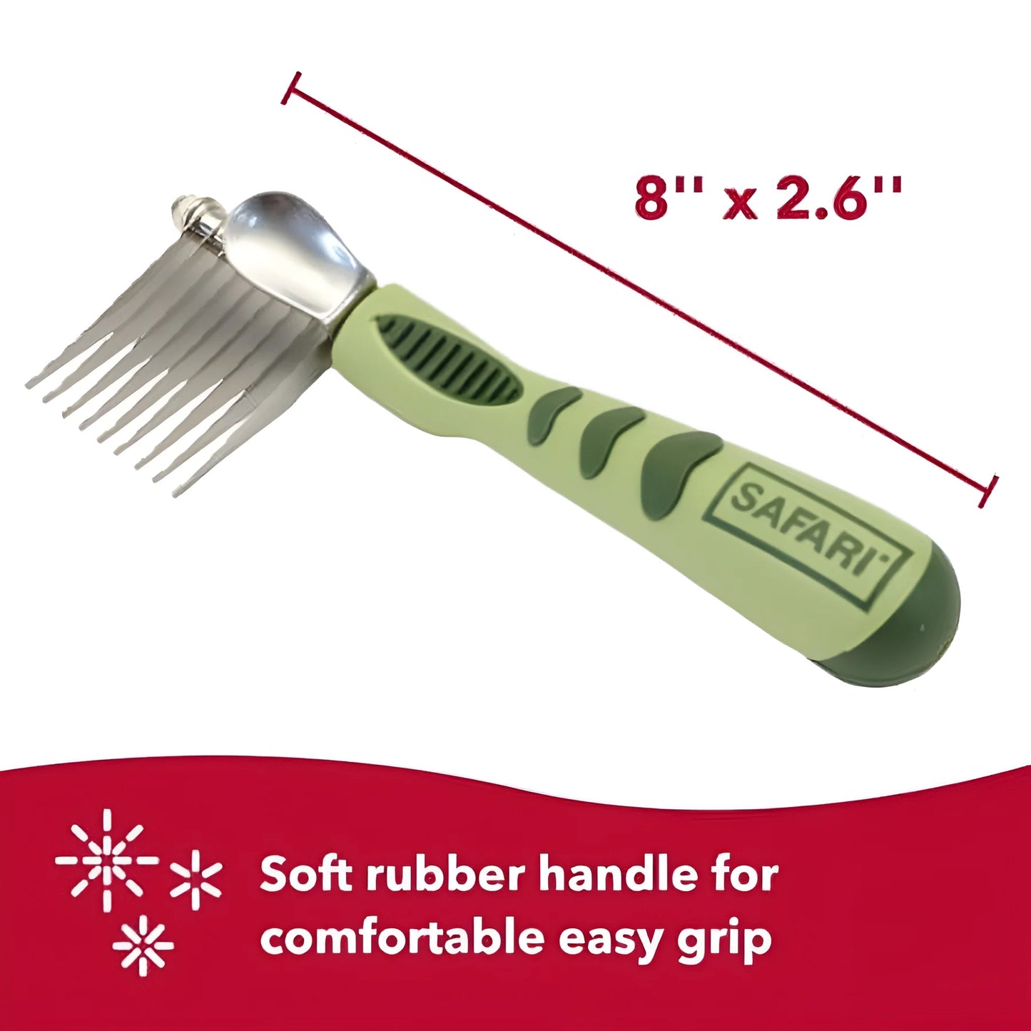 Safari De-Matting Stainless Steel Comb for Dogs