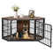 Dog Crate Furniture Corner, Heavy Duty Dog Kennel Indoor, Wooden End Table Dog Crate, Modern Decorative Pet Crates, Side Table Dog House for Large Medium Small Dogs, Brown