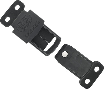 Black Stainless Steel Cliclock Buckle Quick Release Fastener for Dog Training Prong Collar for Small Medium Large Dogs Made in Germany (3.2Mm)