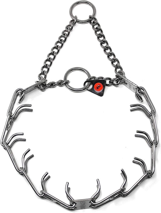Stainless Steel Prong Dog Training Collar Ultra-Plus Pet Pinch Collar No-Pull Collar for Dogs anti Pull Training Collar Made in Germany 2.25Mm X 16In Small