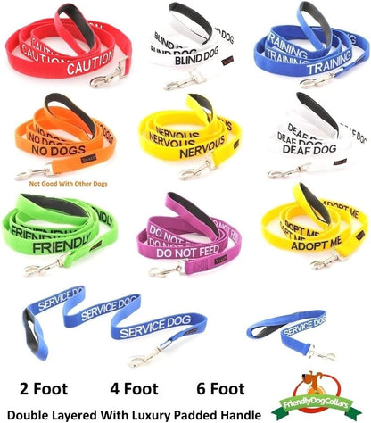Service Dog Blue Color Coded S-M L-XL Buckle Dog Collar (Do Not Disturb) Prevents Accidents by Warning Others of Your Dog in Advance (L-XL Collar 15-25" Lx1.5 W)