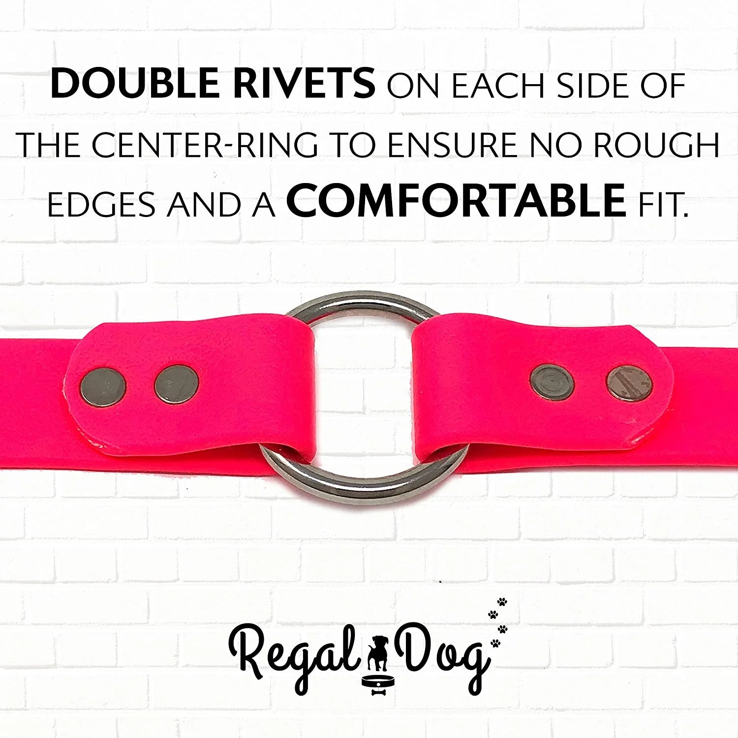Waterproof Collar – Heavy Duty Center Ring, Double Buckle & D Ring