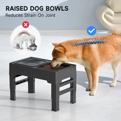 Elevate Your Pet'S Dining Experience with the Adjustable Elevated Pet Food and Water Bowl