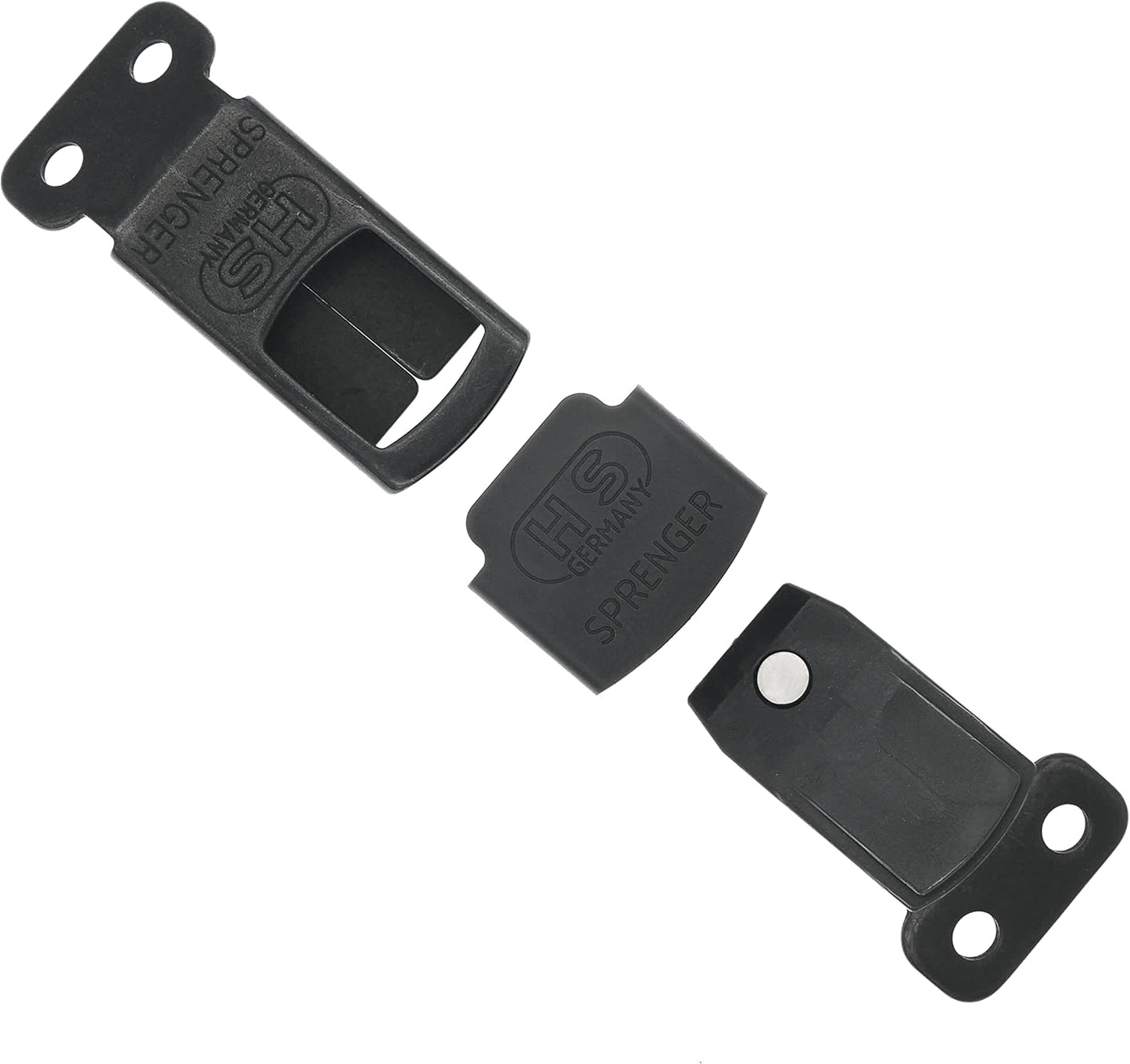 Black Stainless Steel Cliclock Buckle Quick Release Fastener for Dog Training Prong Collar for Small Medium Large Dogs Made in Germany (2.25Mm)