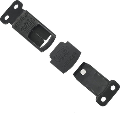 Black Stainless Steel Cliclock Buckle Quick Release Fastener for Dog Training Prong Collar for Small Medium Large Dogs Made in Germany (2.25Mm)