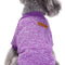 Pet Dog Classic Knitwear Sweater Warm Winter Puppy Pet Coat Soft Sweater Clothing for Small Dogs (XS, Purple)