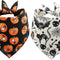 2 Pack Halloween Bandana for Dogs,Triangle Bibs Pet Scarf for Dogs