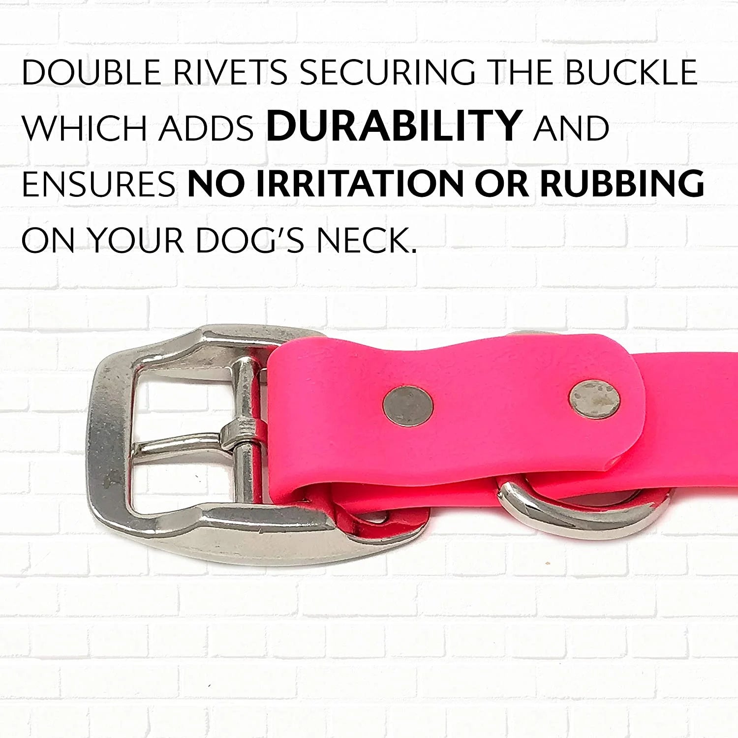 Waterproof Collar – Heavy Duty Center Ring, Double Buckle & D Ring