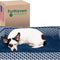 Orthopedic Dog Bed for Medium/Small Dogs W/ Removable Bolsters & Washable Cover, for Dogs up to 35 Lbs - Plush & Woven Decor Comfy Couch Sofa - Diamond Blue, Medium