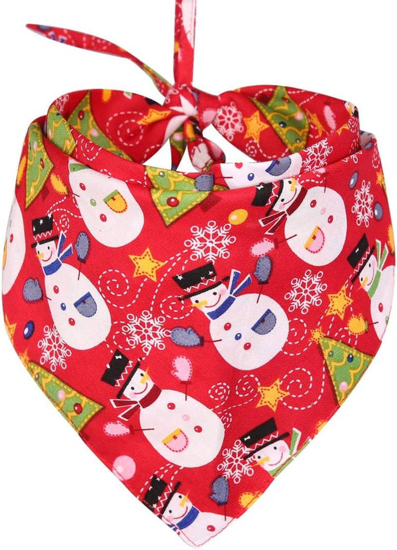 3 Pack Christmas Dog Bandana Reversible Triangle Bibs Scarf Accessories for Dogs Cats Pets Large