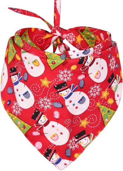 3 Pack Christmas Dog Bandana Reversible Triangle Bibs Scarf Accessories for Dogs Cats Pets Large