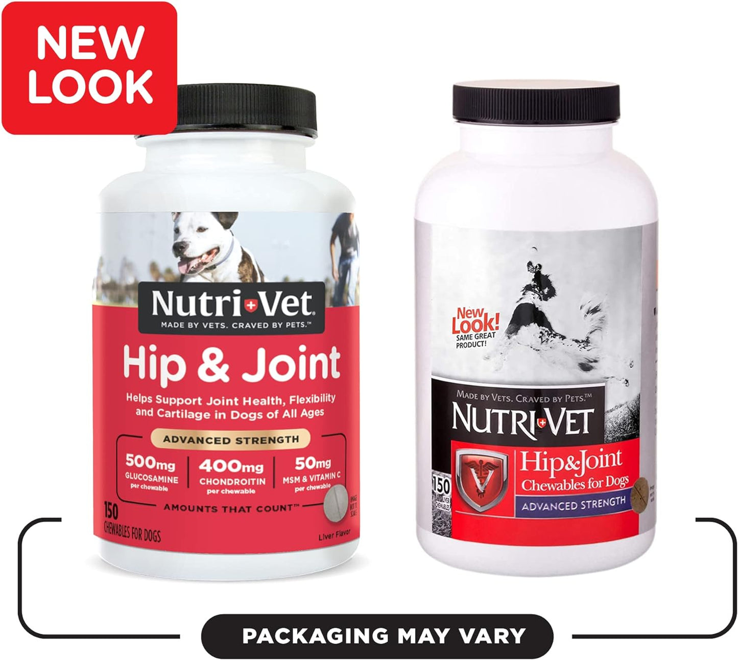 Advanced Strength Hip & Joint Chewable Dog Supplements- Formulated with Glucosamine & Chondroitin to Support Dog Cartilage & Mobility- 150 Tablets