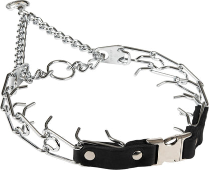 Prong Collar for Dogs Training – Quick Release Buckle & Swivel Ring for Easy Use – Made of Durable Steel Chrome Plated in Germany– 3.0Mm Prongs for Large Dogs with 20-26" Neck