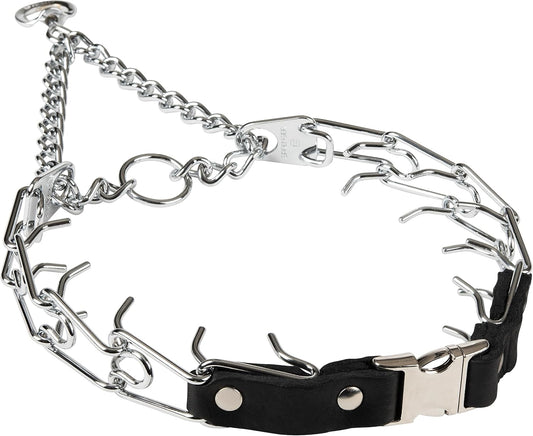 Prong Collar for Dogs Training – Quick Release Buckle & Swivel Ring for Easy Use – Made of Durable Steel Chrome Plated in Germany– 3.0Mm Prongs for Large Dogs with 20-26" Neck