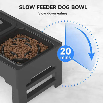 Elevate Your Pet'S Dining Experience with the Adjustable Elevated Pet Food and Water Bowl