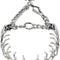 Chrome Plated Steel Training Prong Collar with Quick Release Snap for Dogs (23In (58Cm) X 3.2Mm)