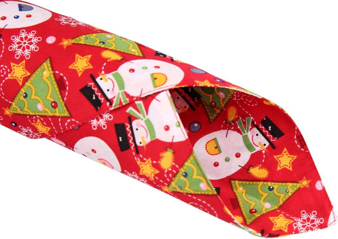 3 Pack Christmas Dog Bandana Reversible Triangle Bibs Scarf Accessories for Dogs Cats Pets Large