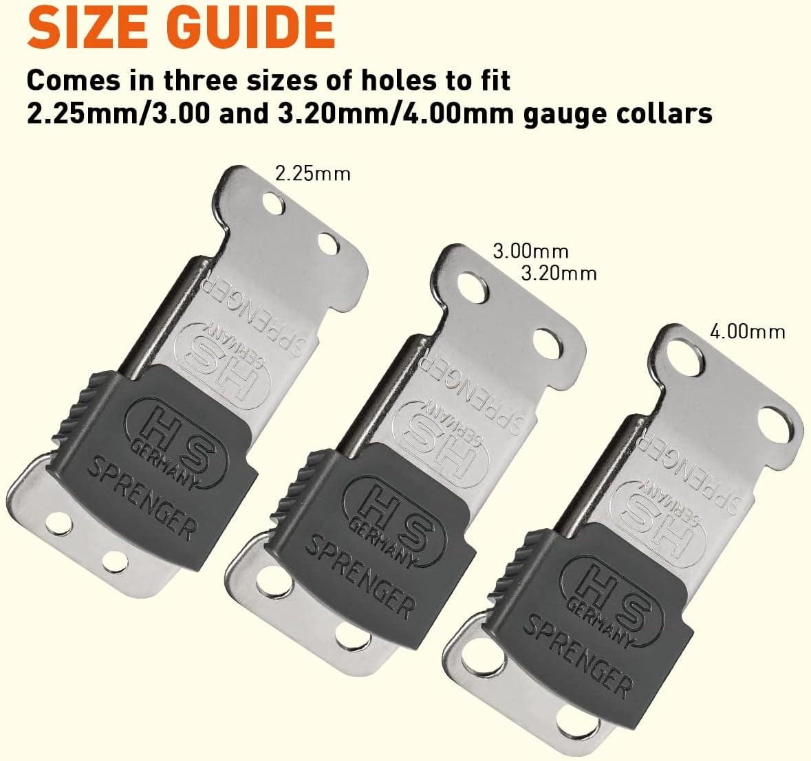 Cliclock Fastener Stainless Steel Buckle for Prong Dog Training Collar & Quick Release with Easy Buckle for Medium Large Dogs (3.0/3.2Mm)