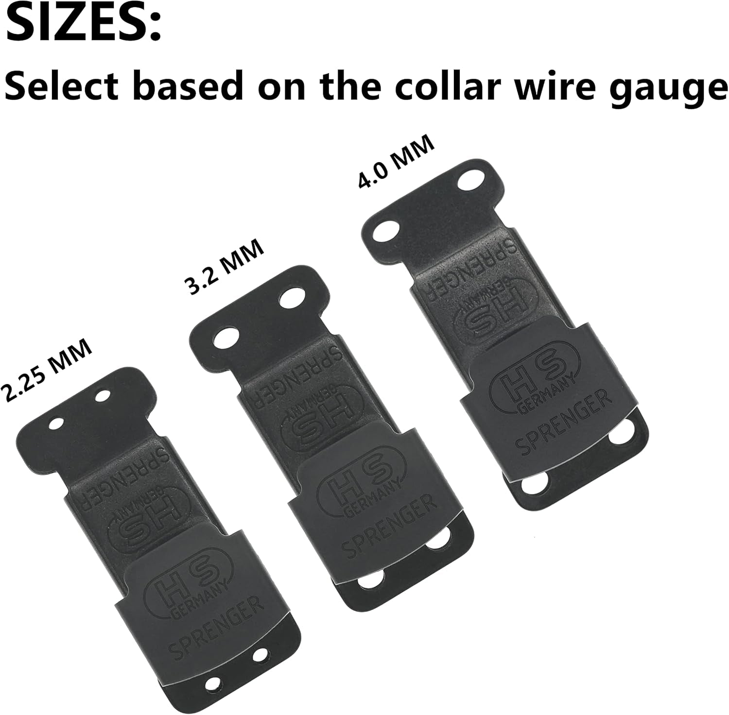 Black Stainless Steel Cliclock Buckle Quick Release Fastener for Dog Training Prong Collar for Small Medium Large Dogs Made in Germany (2.25Mm)