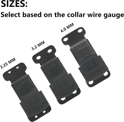 Black Stainless Steel Cliclock Buckle Quick Release Fastener for Dog Training Prong Collar for Small Medium Large Dogs Made in Germany (2.25Mm)
