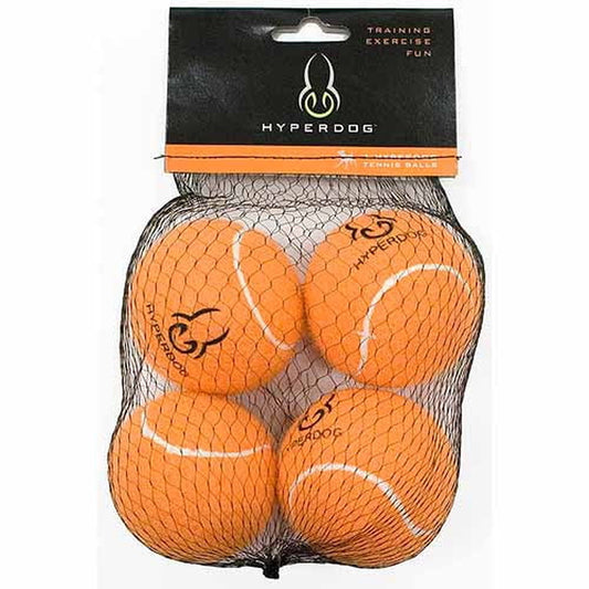 Tennis Balls Dog Fetch Toys for Small Medium Dogs, Orange, Pack of 4