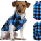 Dog Plaid Shirt, Dog Sweater Plaid Reversible Dog Vest Dog Clothes Pet Apparel for Small Medium Large Dogs, Blue, XXS