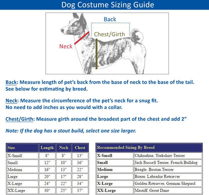 Cotton Glow Bones Dog Costume, Large, 20-Inch